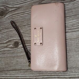 Kate Spade pale pink wallet wristlet